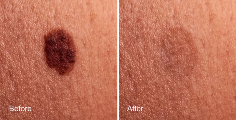 Plasma lesion removal treatment - seborrheic keratosis